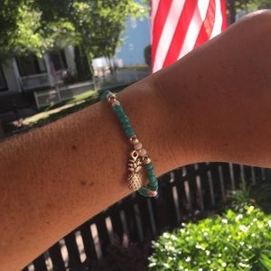 Pineapple charm bracelet